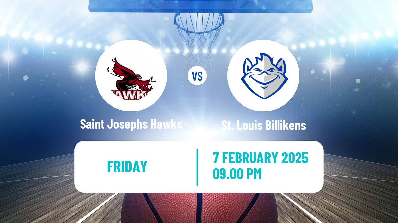 Basketball NCAA College Basketball Saint Josephs Hawks - St. Louis Billikens