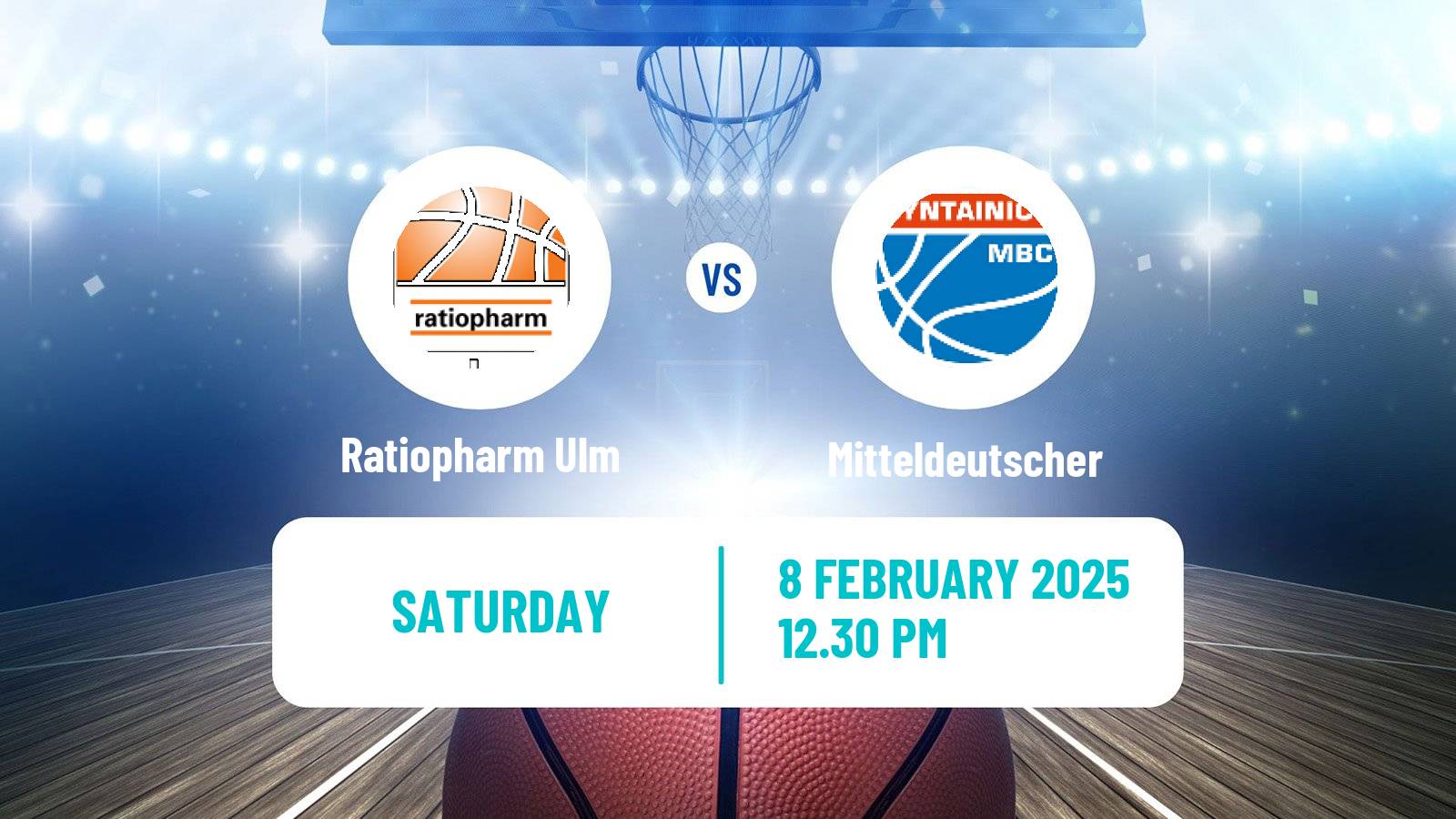 Basketball German BBL Ratiopharm Ulm - Mitteldeutscher