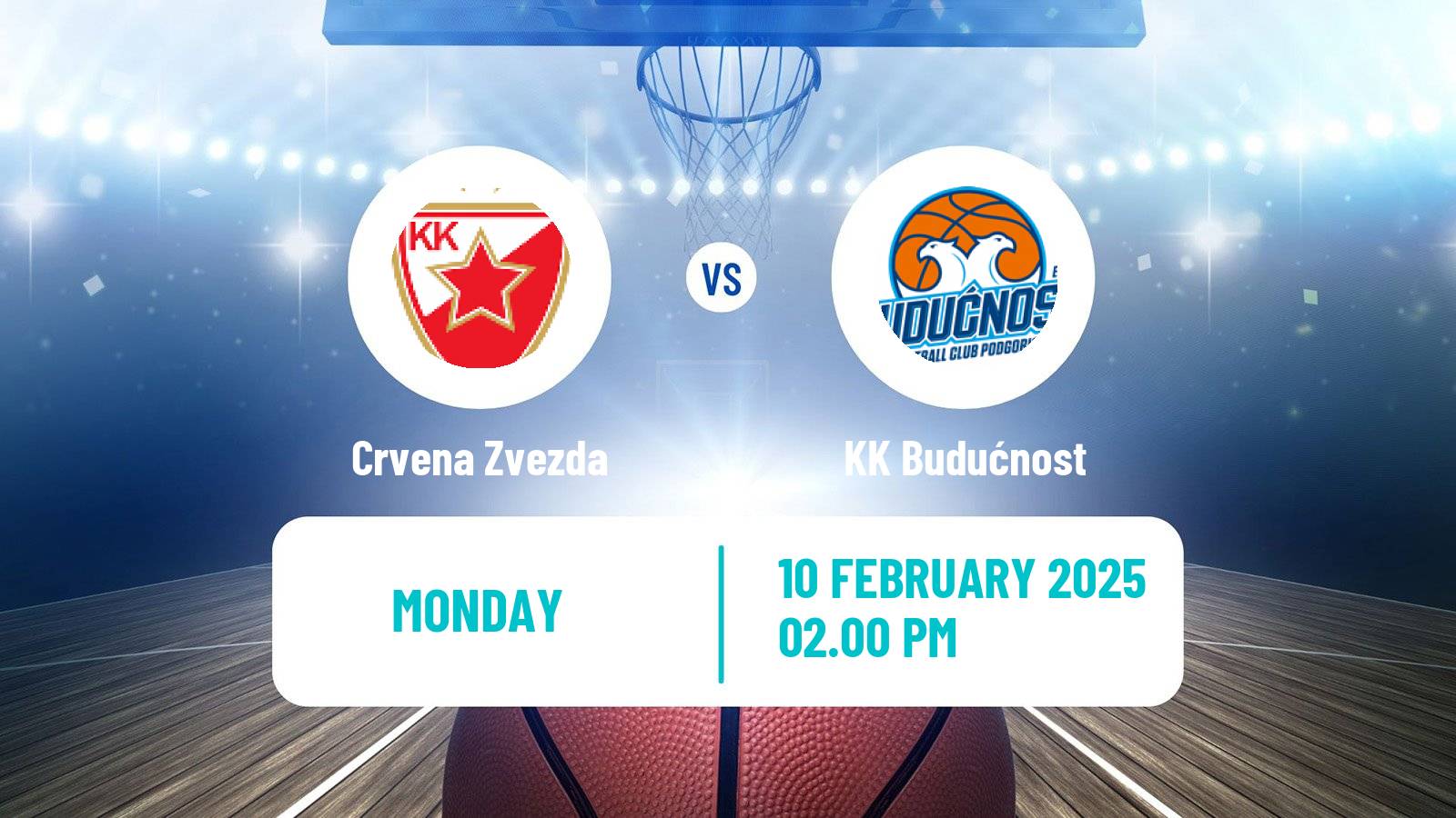 Basketball Adriatic League Crvena Zvezda - KK Budućnost