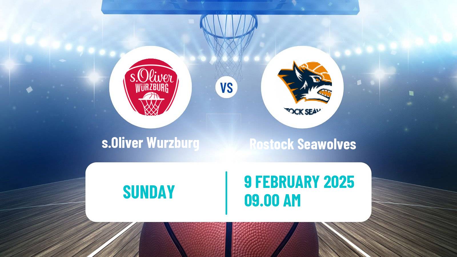 Basketball German BBL s.Oliver Wurzburg - Rostock Seawolves