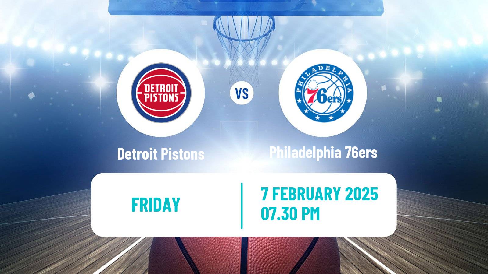 Basketball NBA Detroit Pistons - Philadelphia 76ers