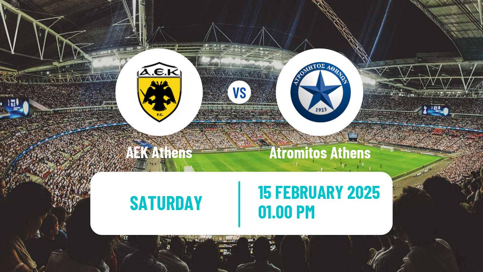 Soccer Greek Super League AEK Athens - Atromitos Athens