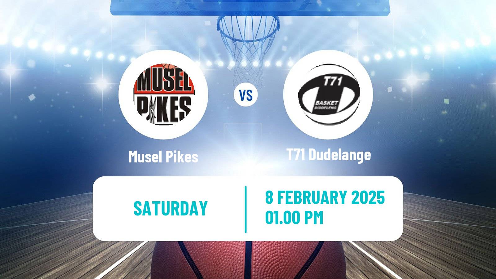 Basketball Luxembourg LBBL Basketball Musel Pikes - T71 Dudelange