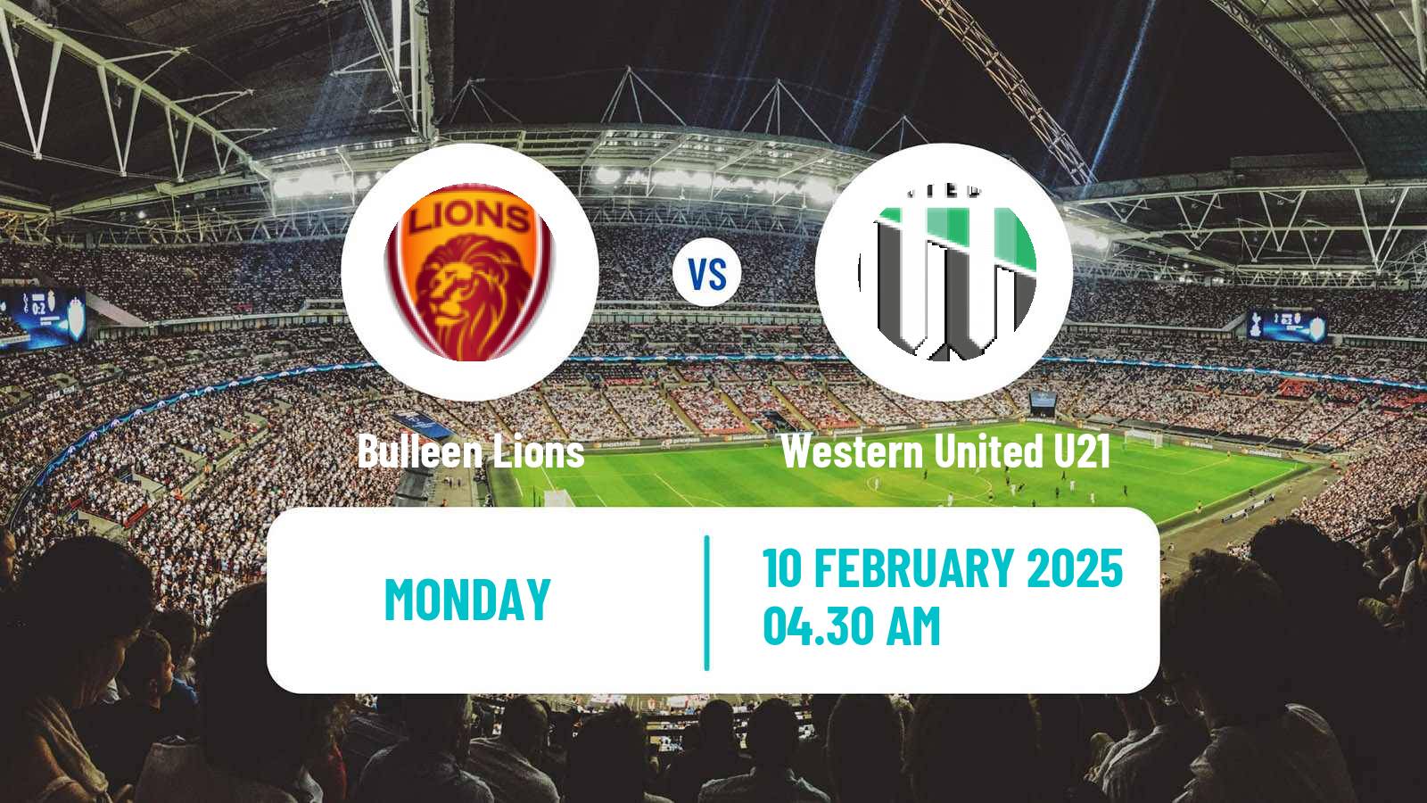 Soccer Australian Victoria Premier League Bulleen Lions - Western United U21