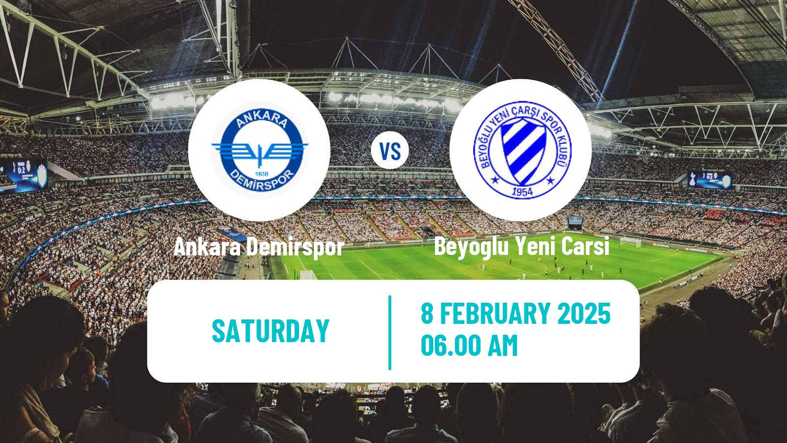 Soccer Turkish Second League Red Group Ankara Demirspor - Beyoglu Yeni Carsi