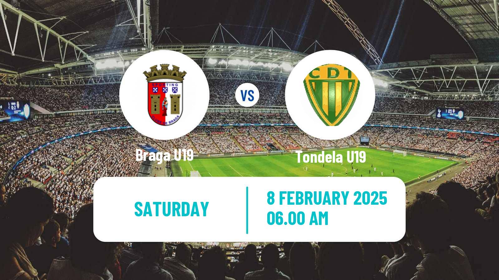 Soccer Portuguese Campeonato Nacional U19 Braga U19 - Tondela U19