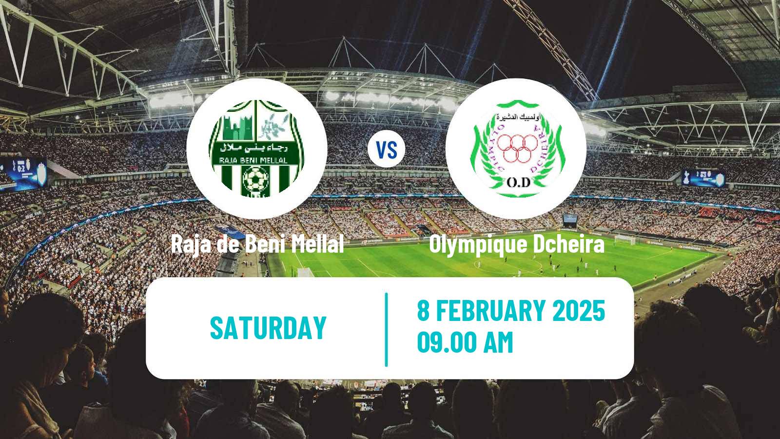 Soccer Moroccan Botola 2 Raja de Beni Mellal - Olympique Dcheira