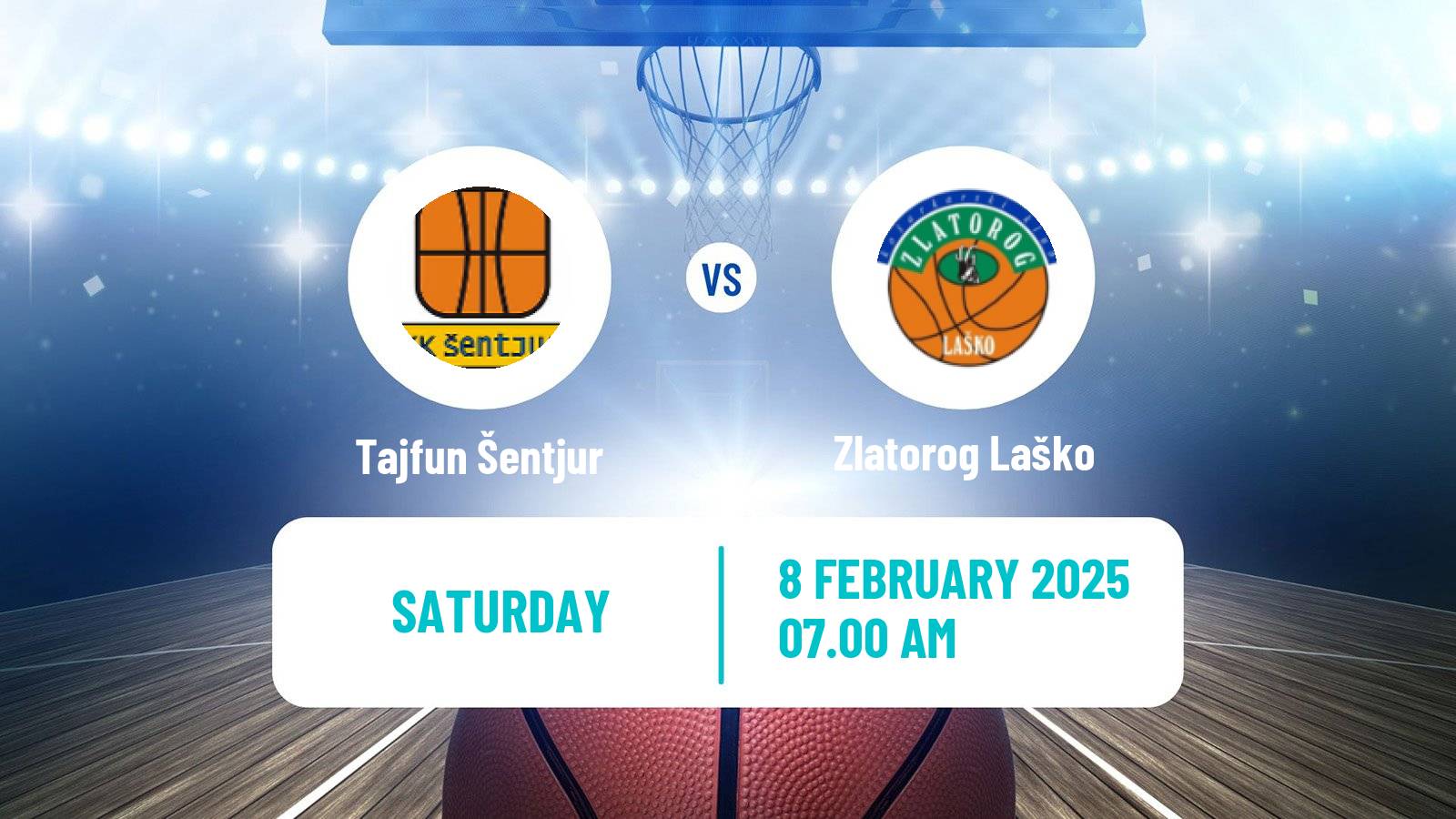 Basketball Slovenian Liga Basketball Tajfun Šentjur - Zlatorog Laško