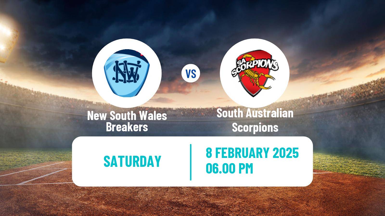 Cricket Australian National League Cricket Women New South Wales Breakers - South Australian Scorpions