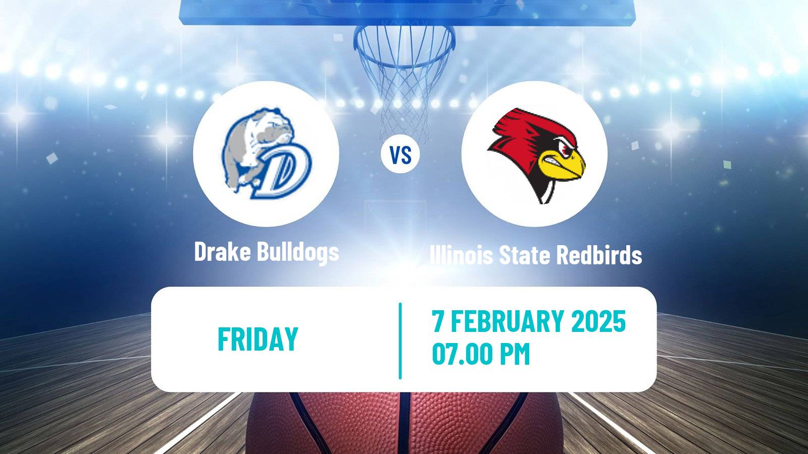 Basketball NCAA College Basketball Women Drake Bulldogs - Illinois State Redbirds