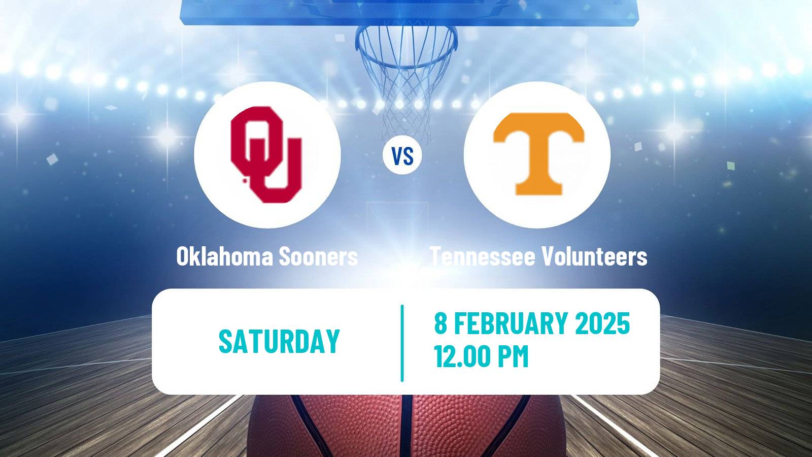 Basketball NCAA College Basketball Oklahoma Sooners - Tennessee Volunteers