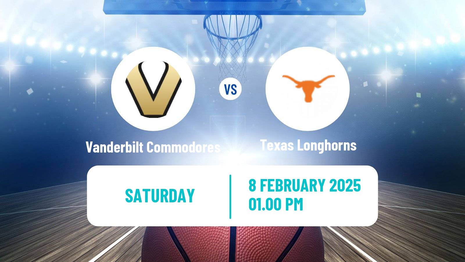 Basketball NCAA College Basketball Vanderbilt Commodores - Texas Longhorns