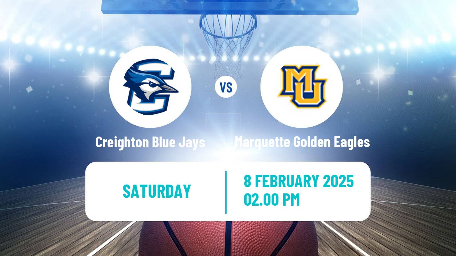 Basketball NCAA College Basketball Creighton Blue Jays - Marquette Golden Eagles