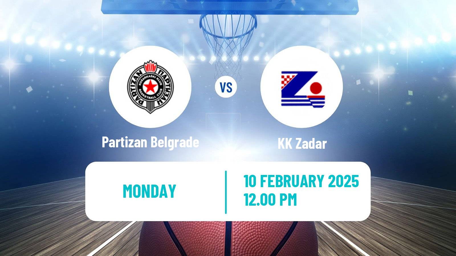 Basketball Adriatic League Partizan Belgrade - KK Zadar