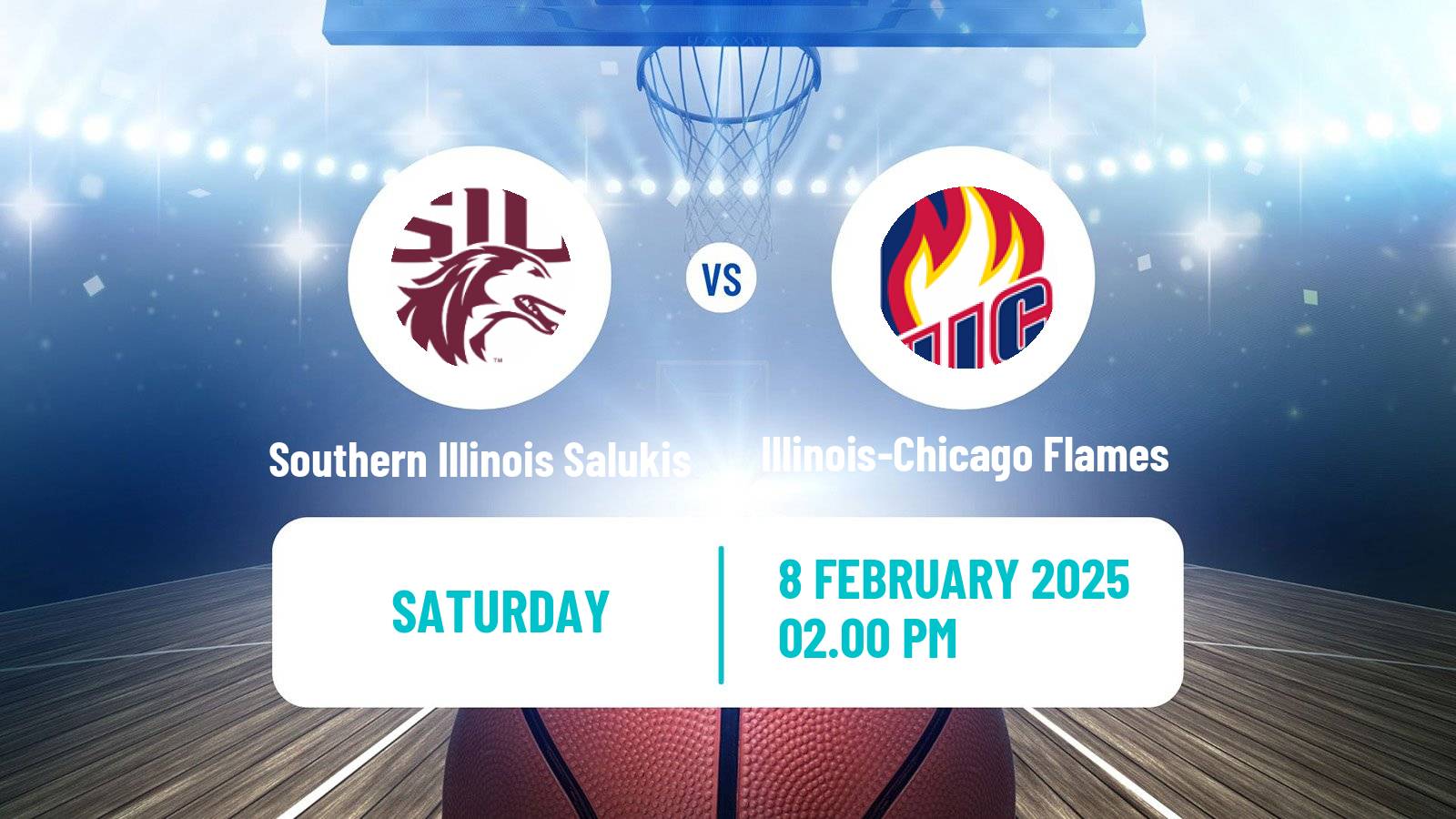 Basketball NCAA College Basketball Southern Illinois Salukis - Illinois-Chicago Flames