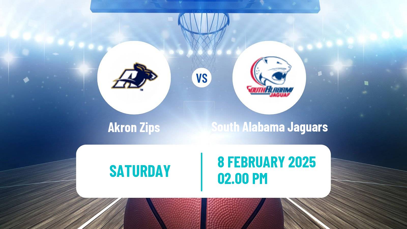 Basketball NCAA College Basketball Akron Zips - South Alabama Jaguars