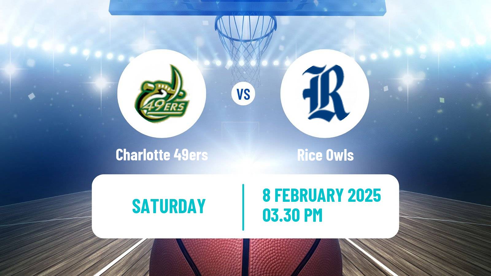 Basketball NCAA College Basketball Charlotte 49ers - Rice Owls