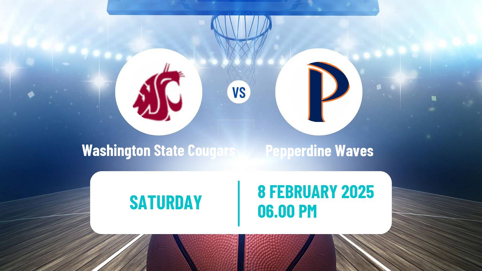 Basketball NCAA College Basketball Washington State Cougars - Pepperdine Waves