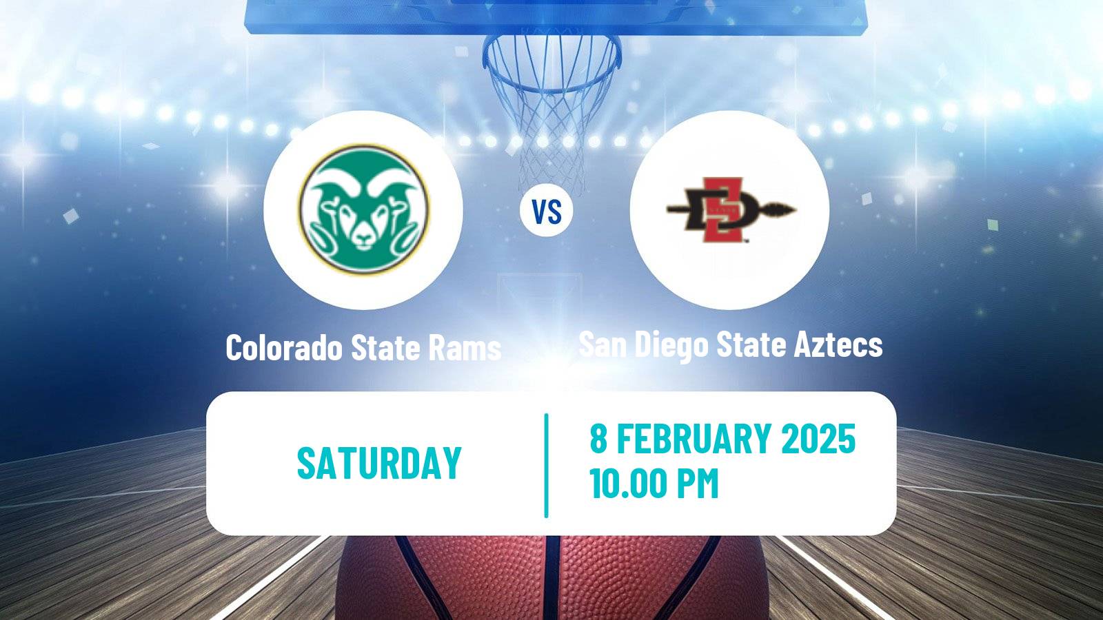 Basketball NCAA College Basketball Colorado State Rams - San Diego State Aztecs