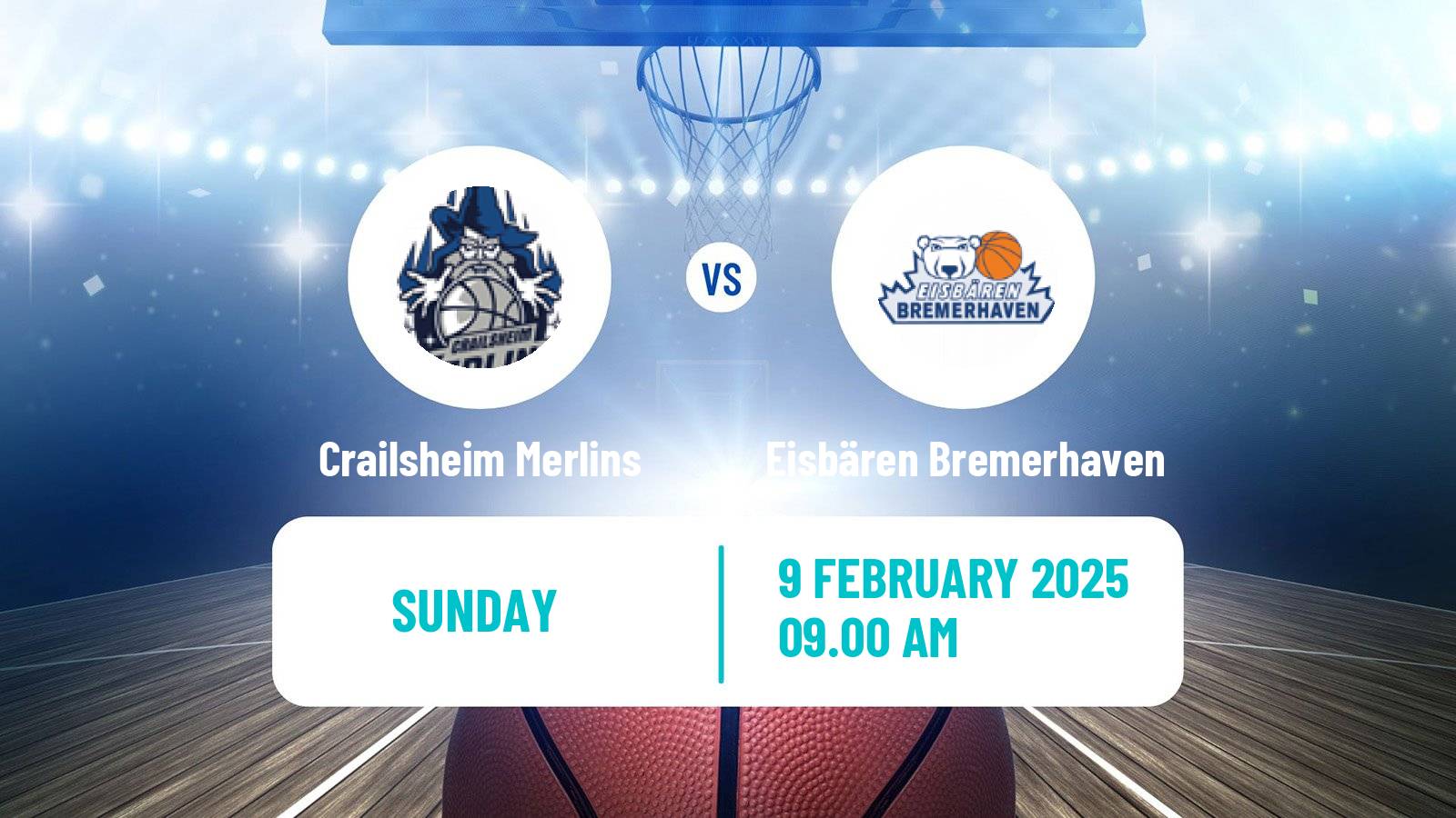 Basketball German Pro A Basketball Crailsheim Merlins - Eisbären Bremerhaven