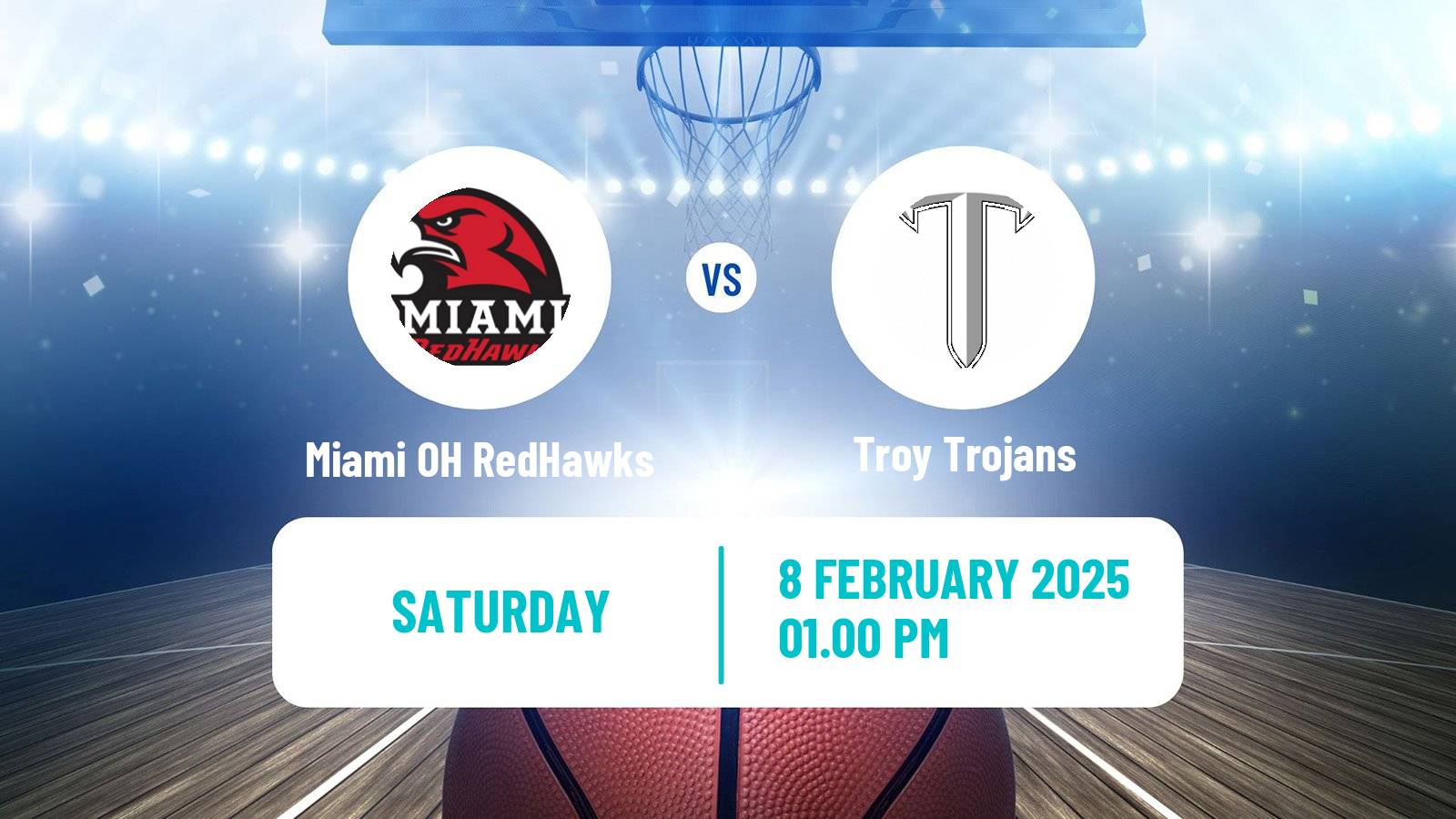 Basketball NCAA College Basketball Miami OH RedHawks - Troy Trojans