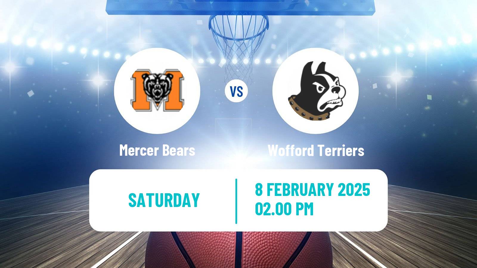 Basketball NCAA College Basketball Mercer Bears - Wofford Terriers