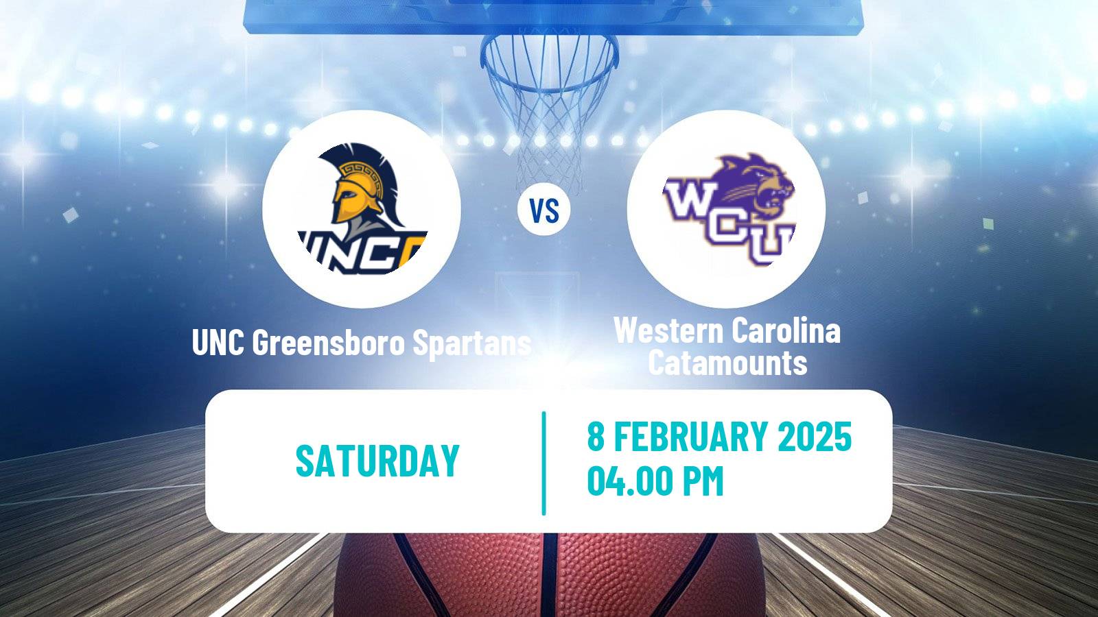 Basketball NCAA College Basketball UNC Greensboro Spartans - Western Carolina Catamounts