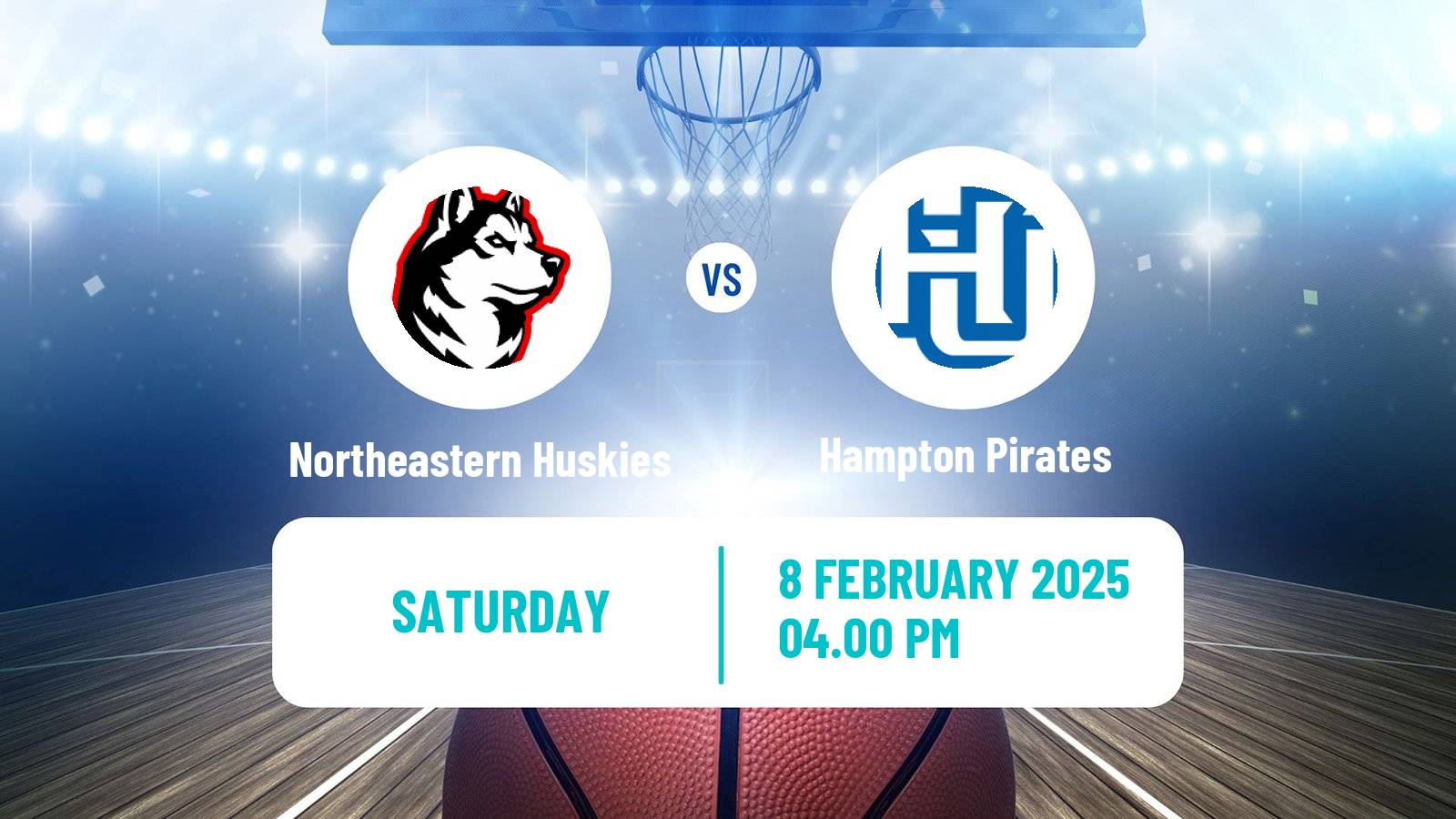 Basketball NCAA College Basketball Northeastern Huskies - Hampton Pirates