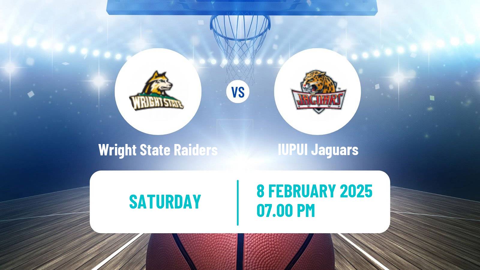 Basketball NCAA College Basketball Wright State Raiders - IUPUI Jaguars