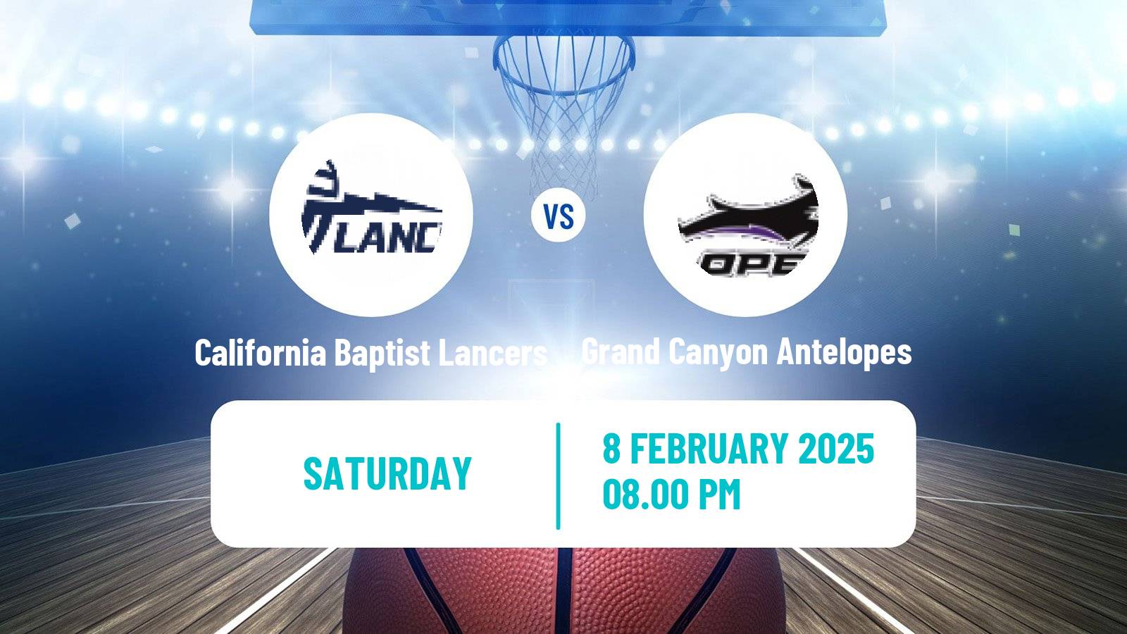 Basketball NCAA College Basketball California Baptist Lancers - Grand Canyon Antelopes