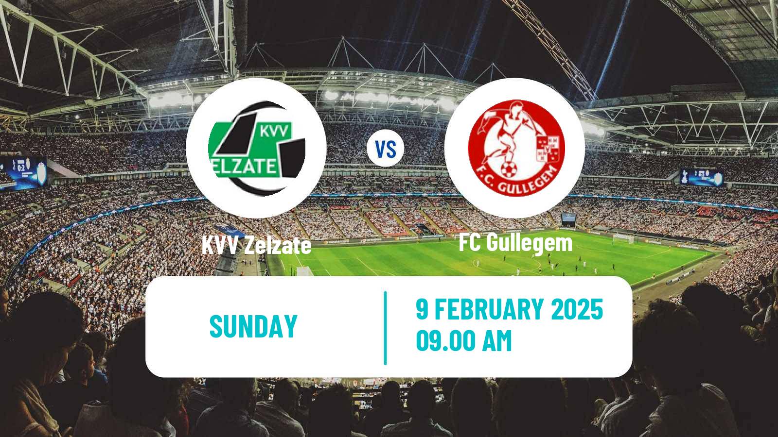 Soccer Belgian Second Amateur Division Group A Zelzate - Gullegem