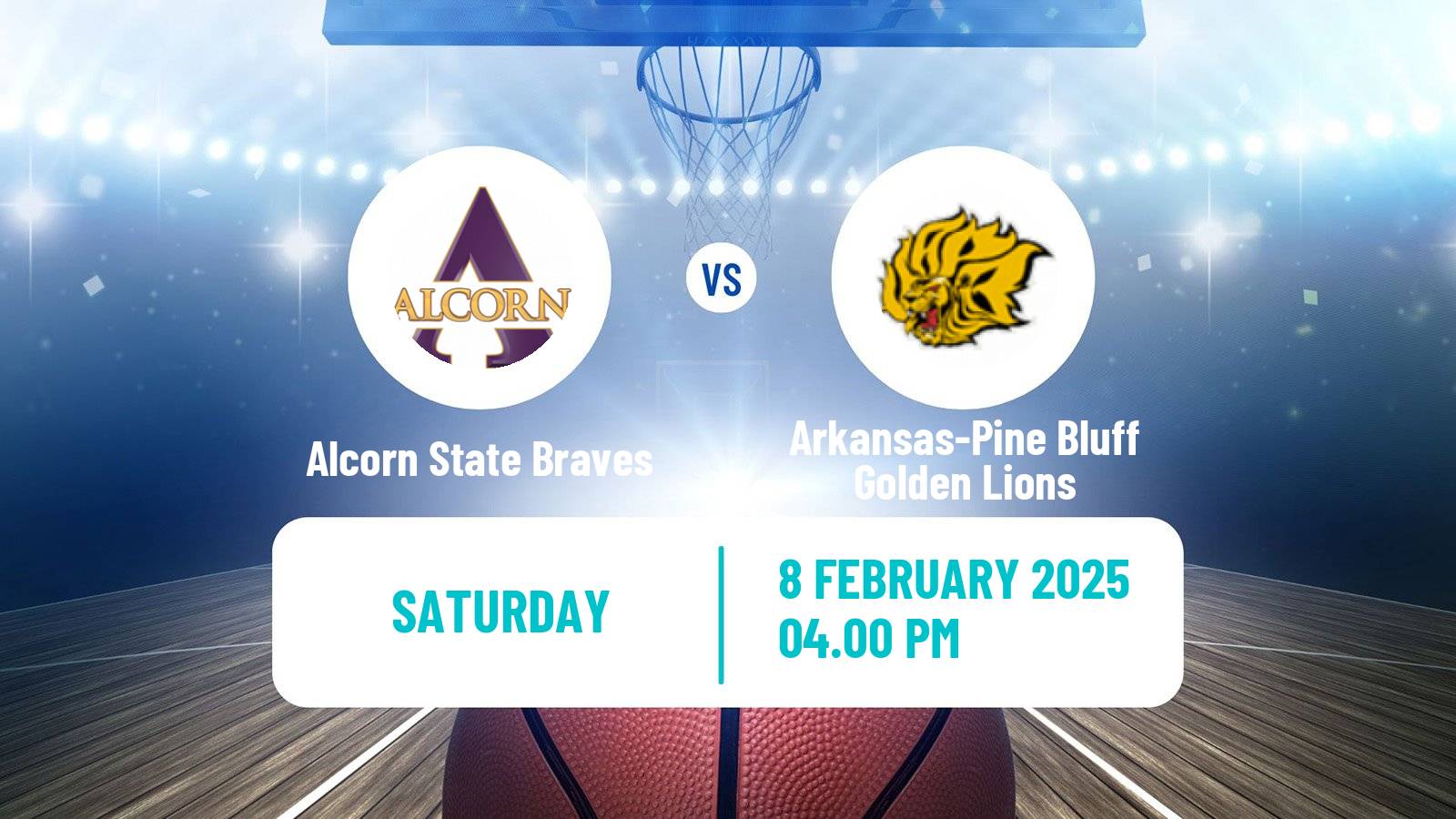 Basketball NCAA College Basketball Alcorn State Braves - Arkansas-Pine Bluff Golden Lions