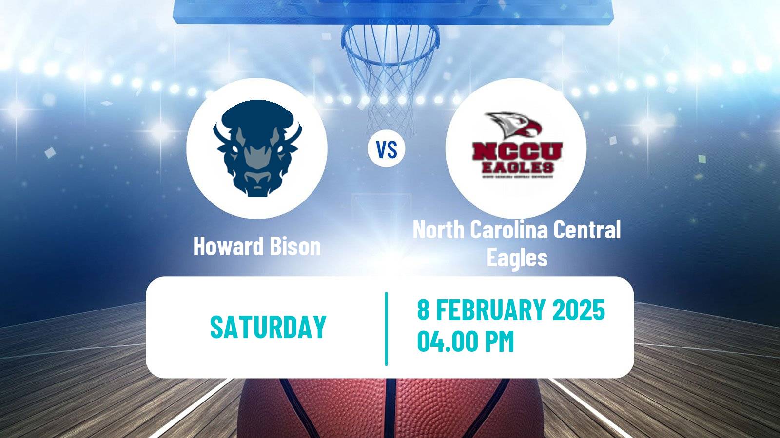 Basketball NCAA College Basketball Howard Bison - North Carolina Central Eagles