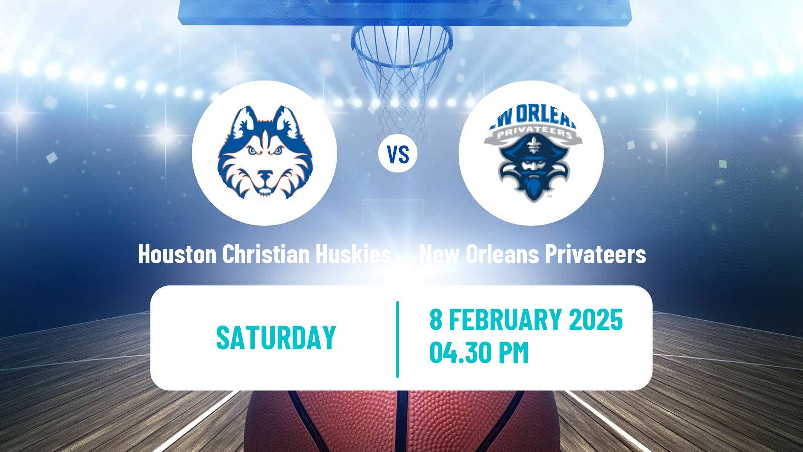 Basketball NCAA College Basketball Houston Christian Huskies - New Orleans Privateers