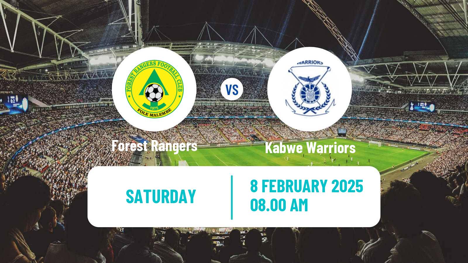 Soccer Zambian Premier League Forest Rangers - Kabwe Warriors