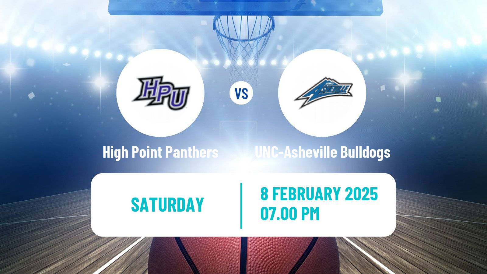 Basketball NCAA College Basketball High Point Panthers - UNC-Asheville Bulldogs