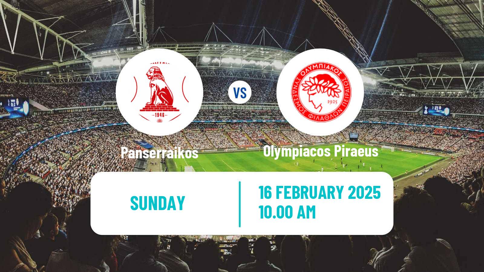 Soccer Greek Super League Panserraikos - Olympiacos Piraeus