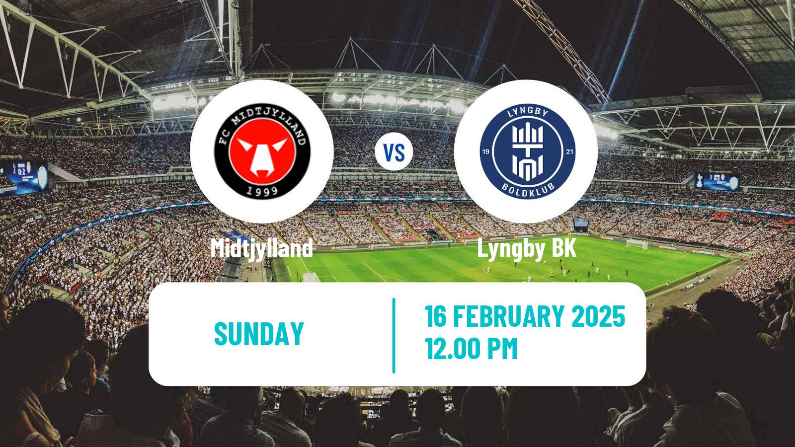 Soccer Danish Superliga Midtjylland - Lyngby BK