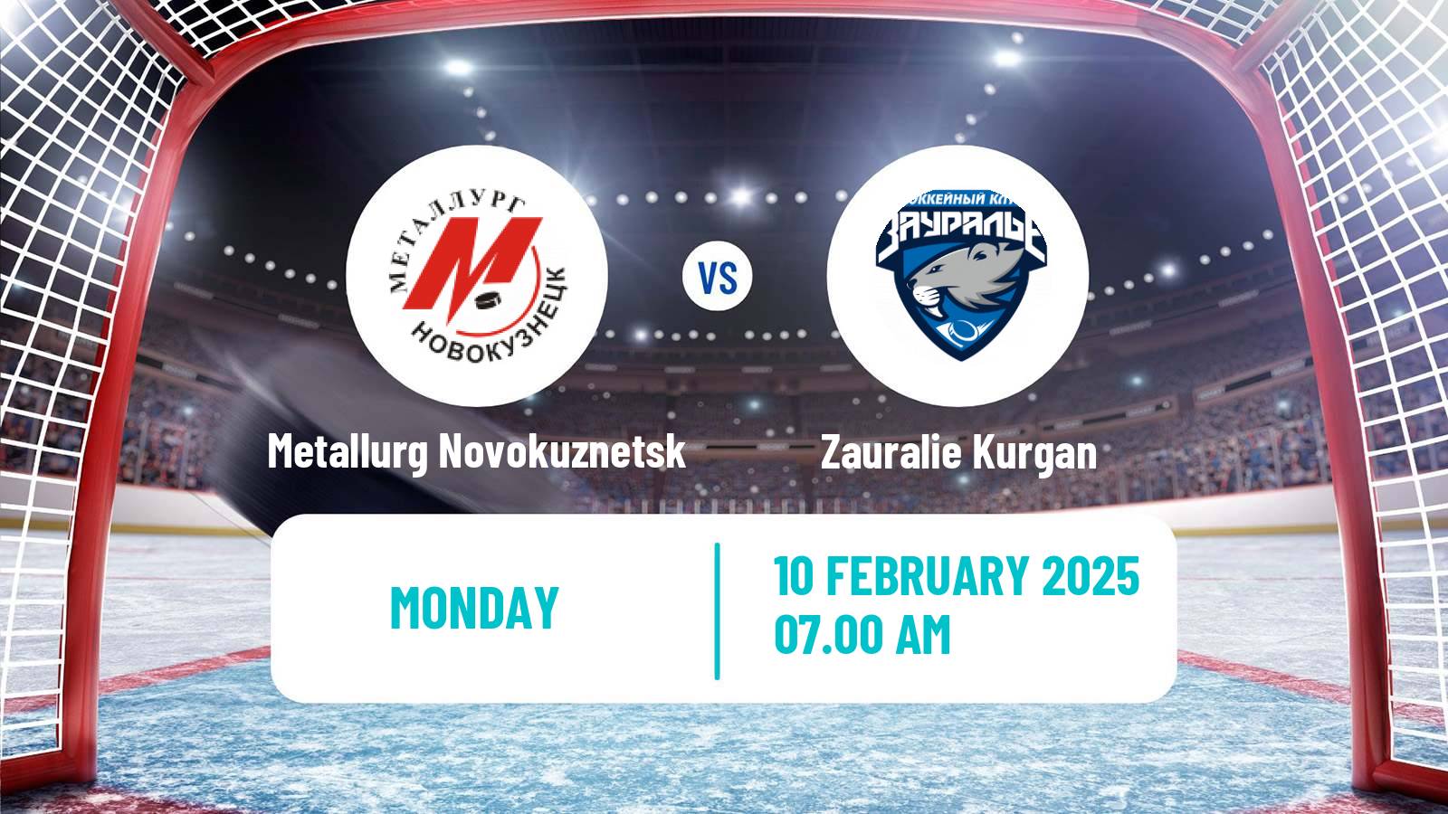 Hockey VHL Metallurg Novokuznetsk - Zauralie Kurgan