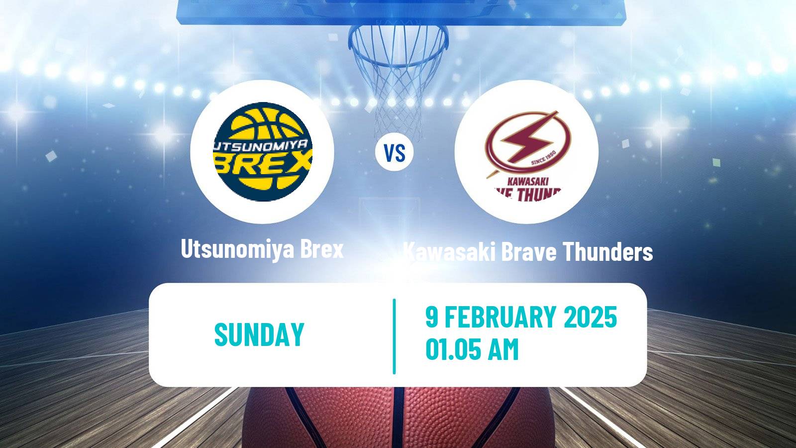 Basketball BJ League Utsunomiya Brex - Kawasaki Brave Thunders