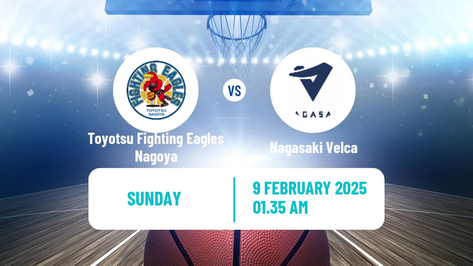 Basketball BJ League Toyotsu Fighting Eagles Nagoya - Nagasaki Velca