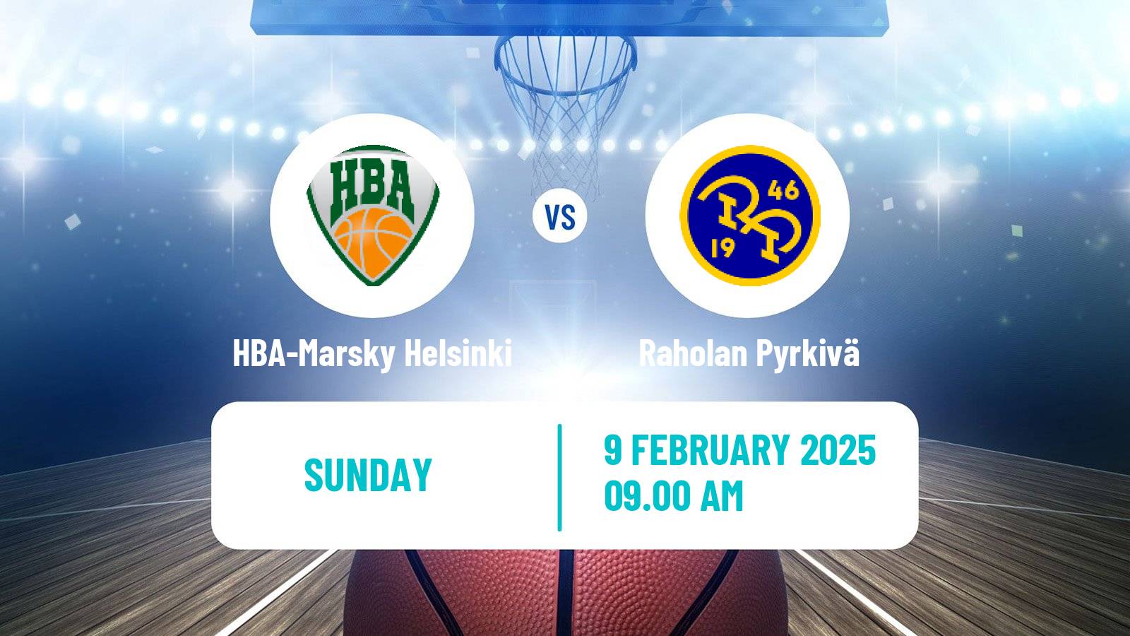 Basketball Finnish I Divisioona A Basketball HBA-Marsky Helsinki - Raholan Pyrkivä