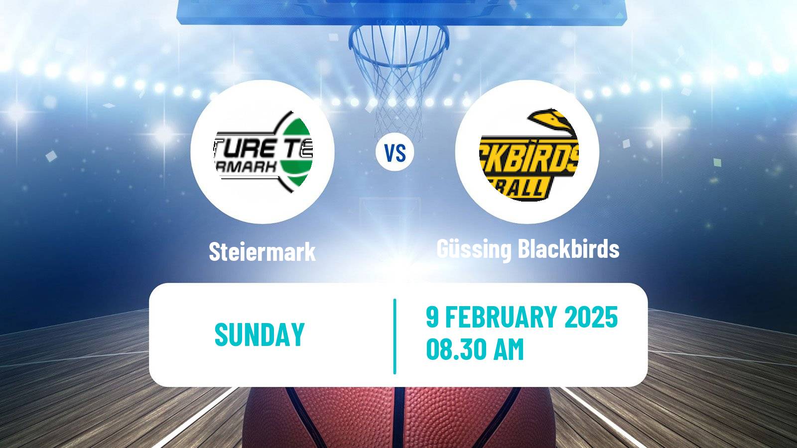 Basketball Austrian Zweite Liga Basketball Steiermark - Güssing Blackbirds