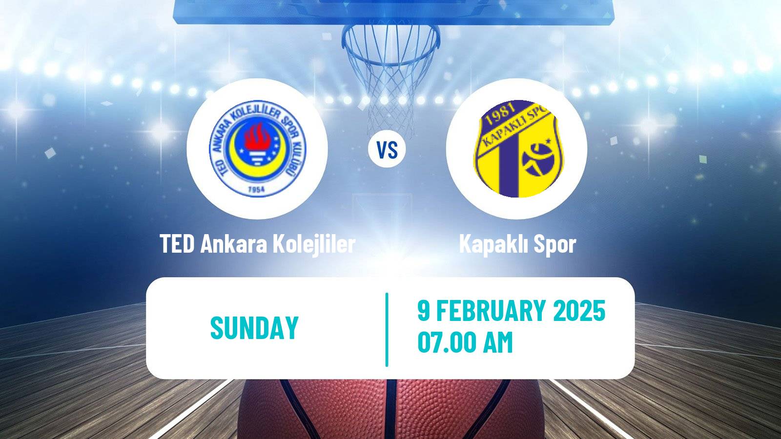 Basketball Turkish TBL TED Ankara Kolejliler - Kapaklı Spor