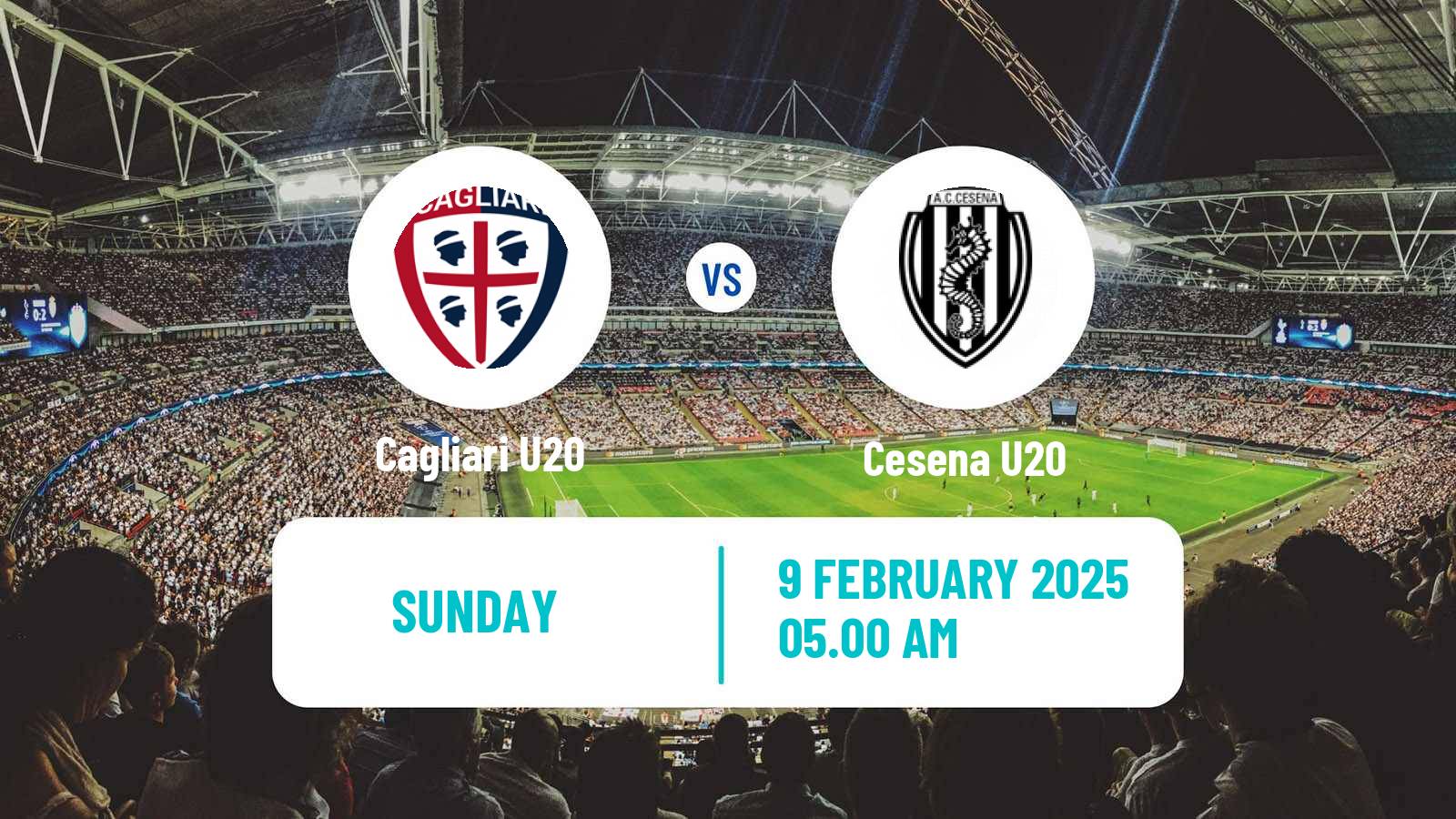 Soccer Italian Primavera 1 Cagliari U20 - Cesena U20