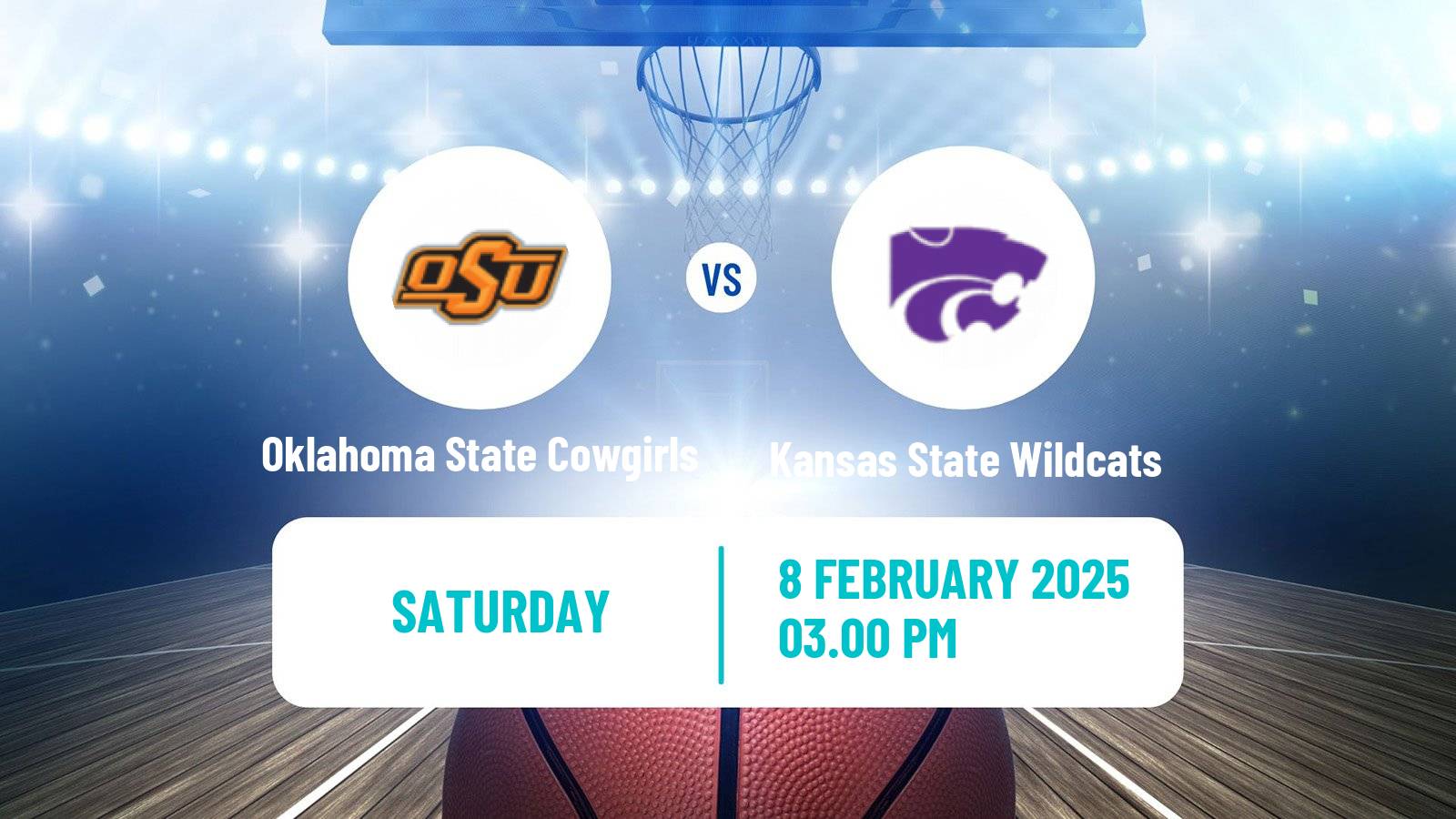 Basketball NCAA College Basketball Women Oklahoma State Cowgirls - Kansas State Wildcats