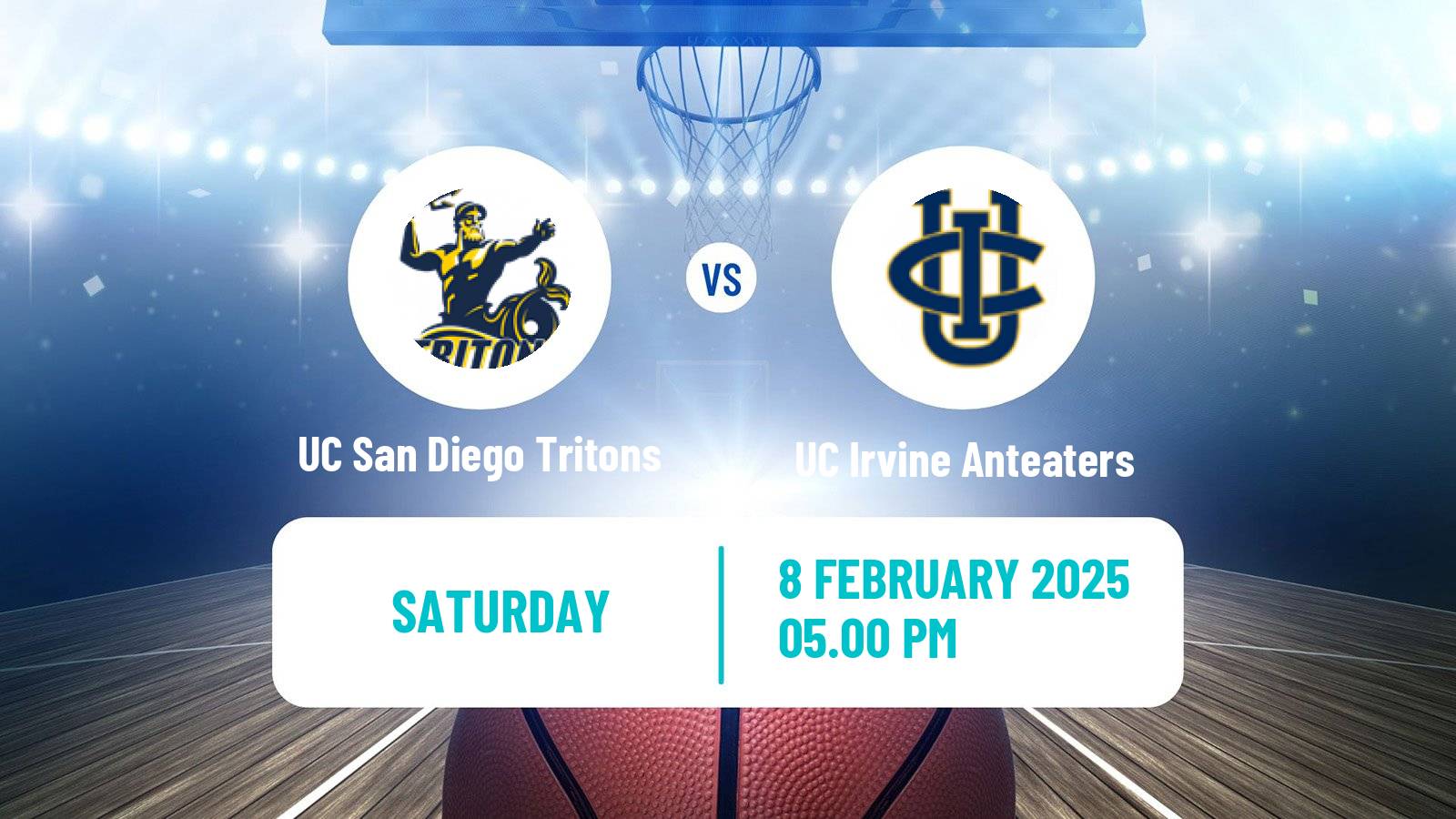 Basketball NCAA College Basketball Women UC San Diego Tritons - UC Irvine Anteaters