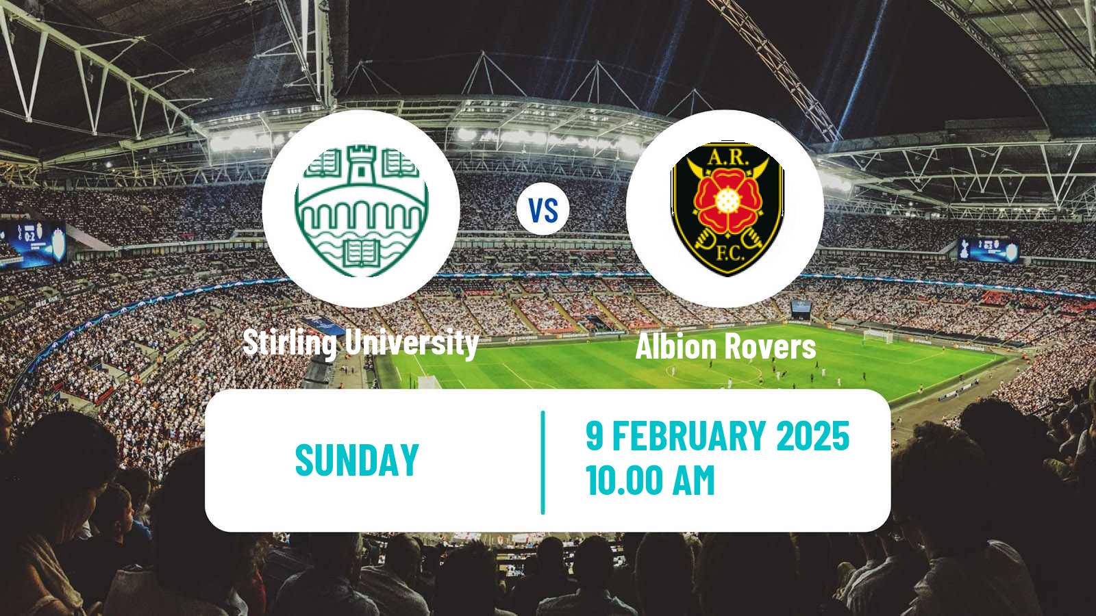 Soccer Scottish Lowland League Stirling University - Albion Rovers