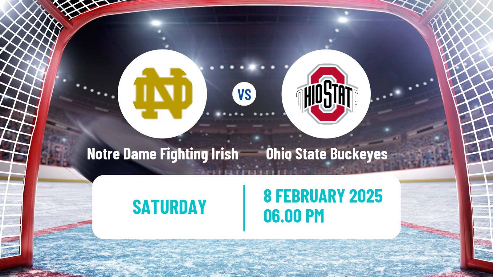 Hockey NCAA Hockey Notre Dame Fighting Irish - Ohio State Buckeyes