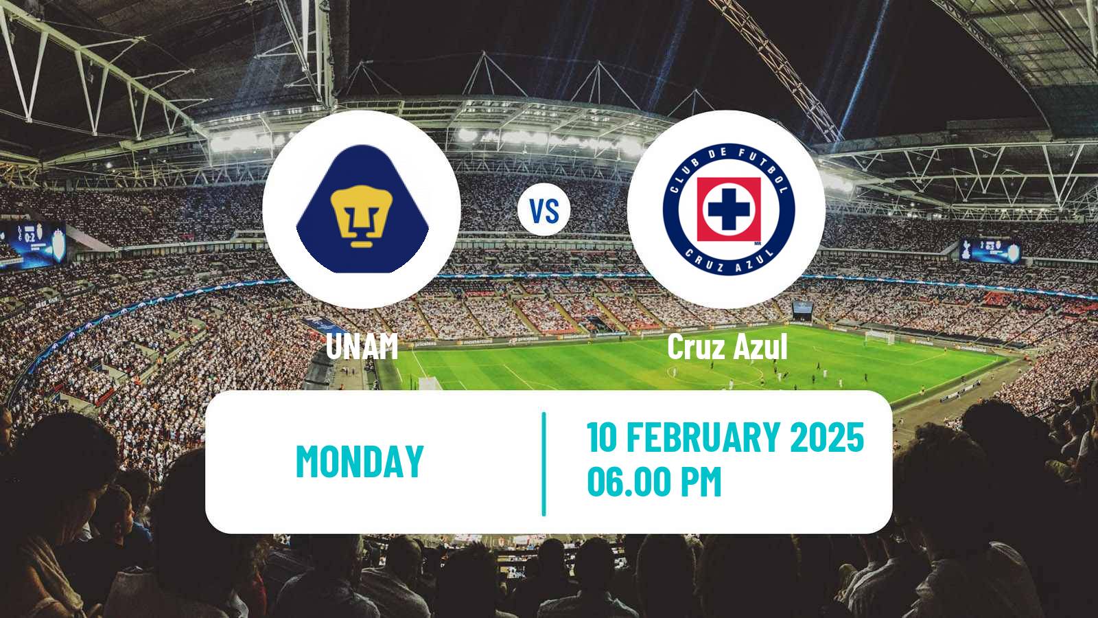 Soccer Mexican Liga MX Women UNAM - Cruz Azul